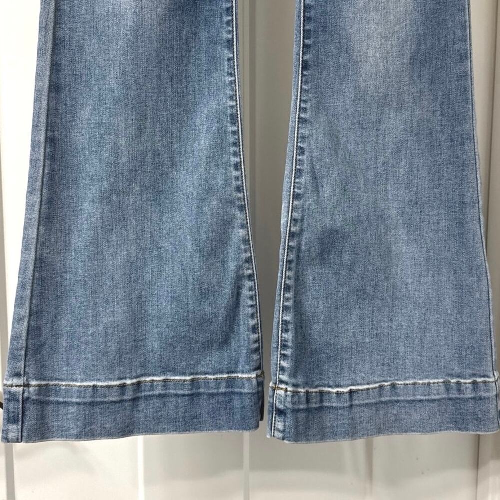 Judy Blue Mid-Rise Trouser Flare Blue Jeans Size 5/27 *82163 EUC - Picture 9 of 14